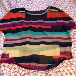 Shear multi colored shirt